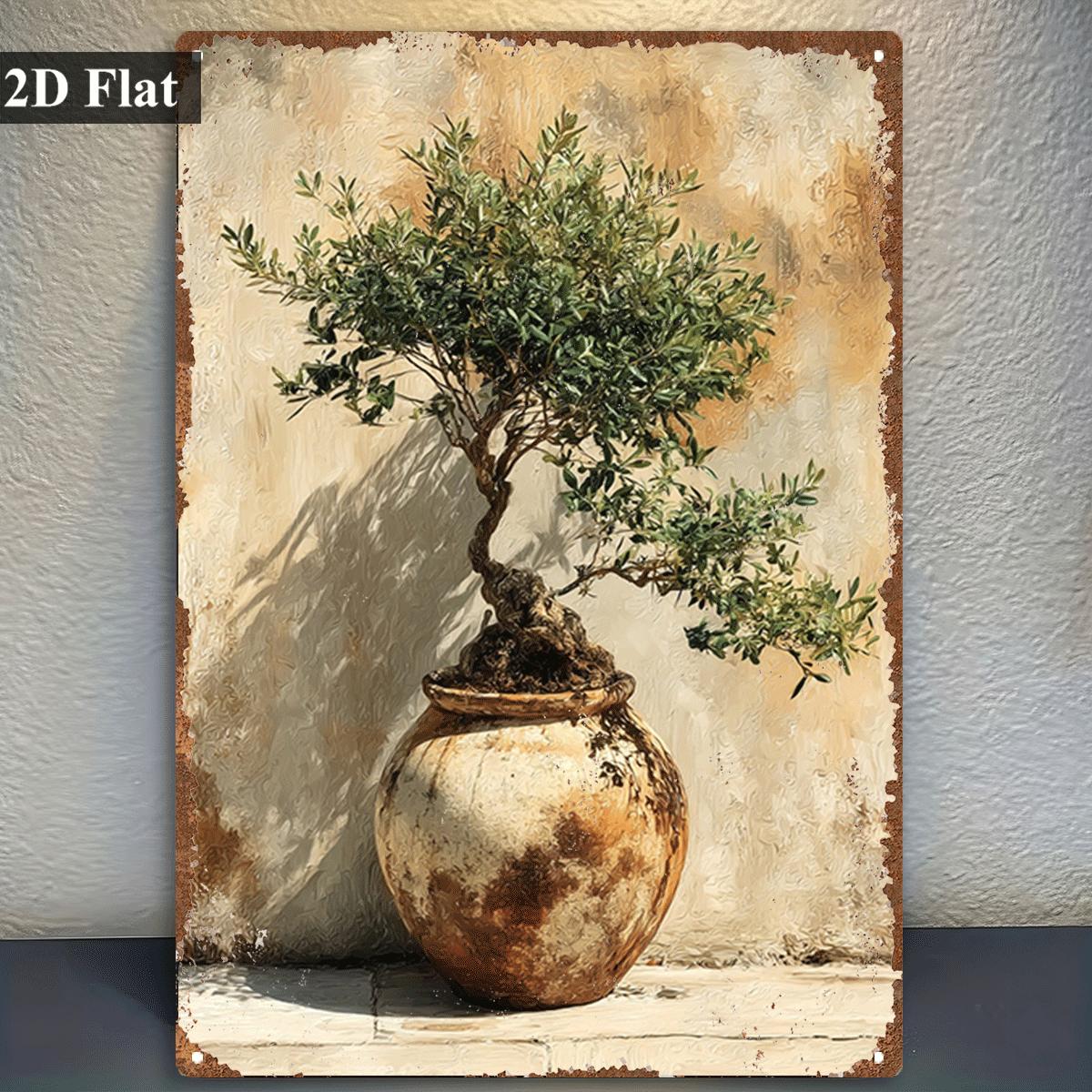 Bonsai Garden Wall - Placa de Metal Vintage com Impressão
