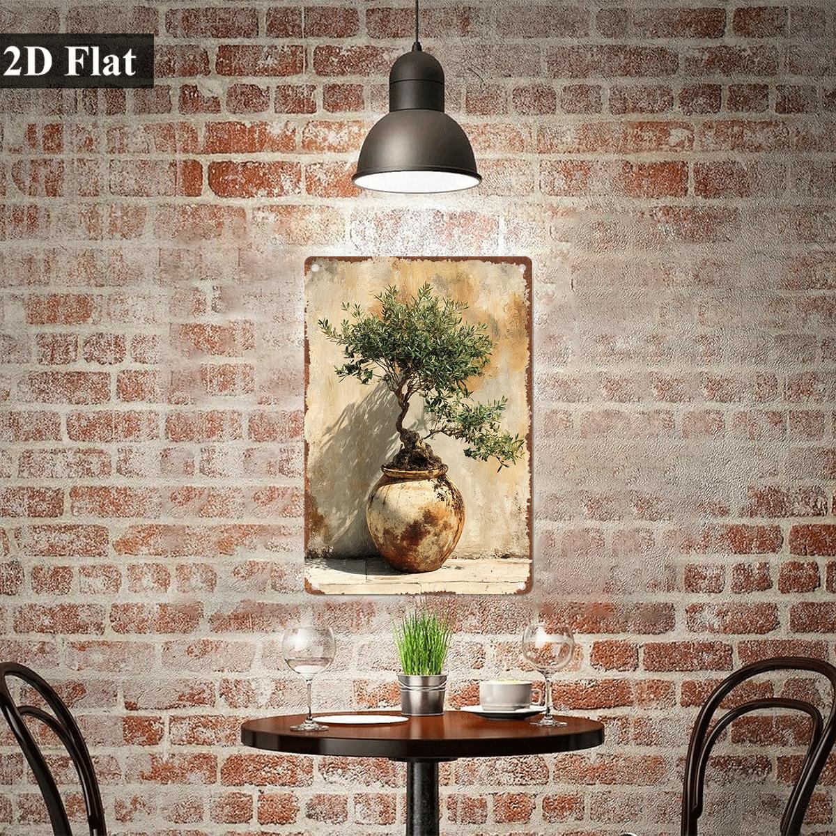 Placa de Metal Vintage com Imp - Bonsai Garden Wall avaliação e preço