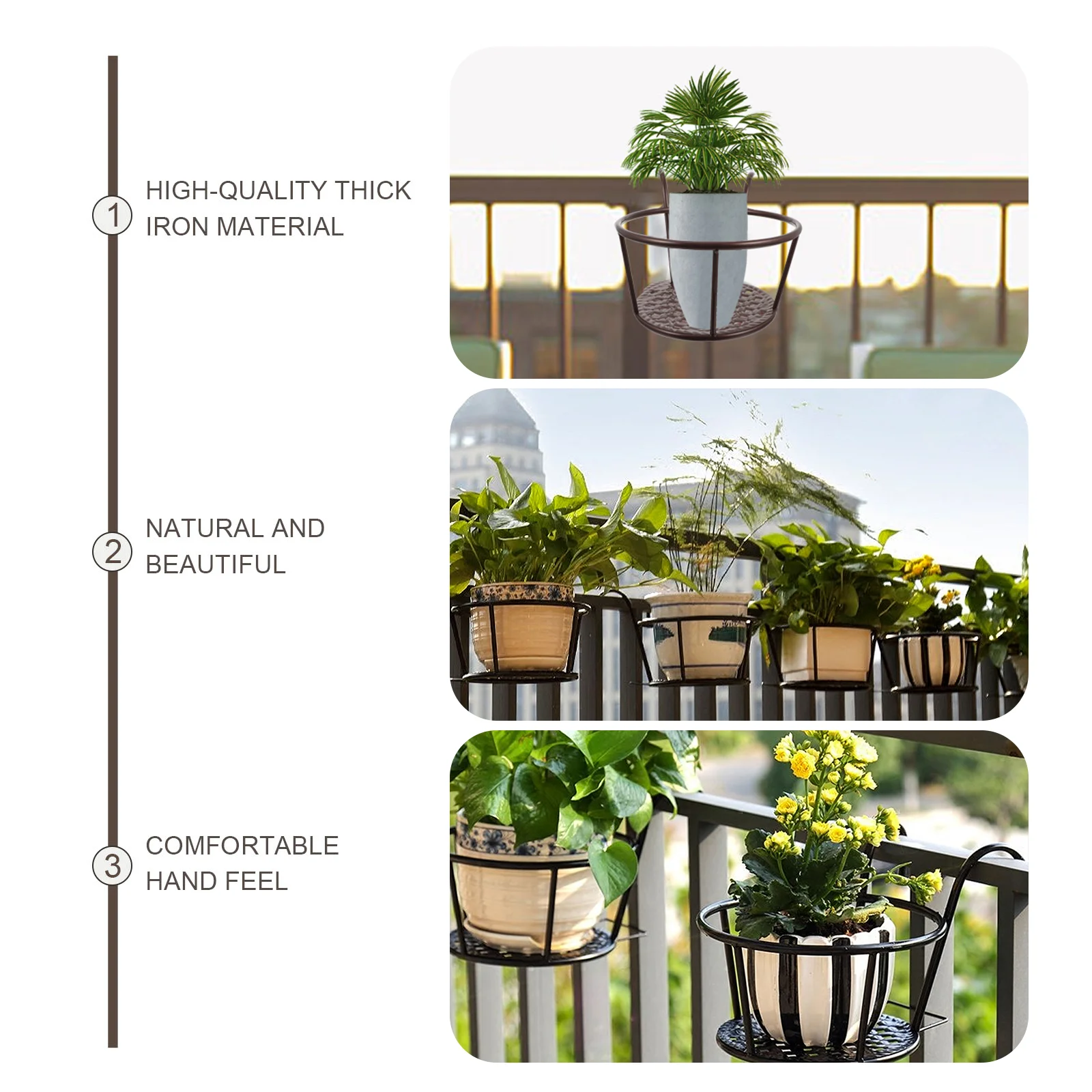 2 pçs ferro vaso de flores sup - Bonsai Garden Wall avaliação e preço
