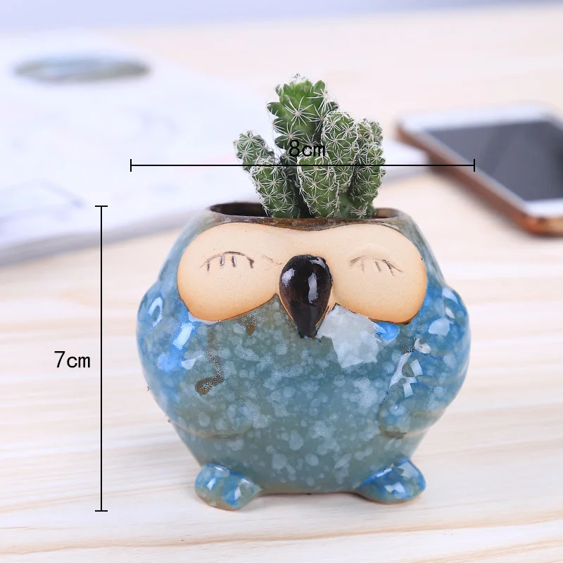 Mini Vaso de Cerâmica Coruja p - Bonsai Garden Wall avaliação e preço